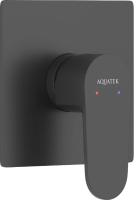 Встраиваемый смеситель для душа и ванны AQUATEK Оберон AQ1266MB С ВНУТРЕННЕЙ ЧАСТЬЮ, матовый черный
