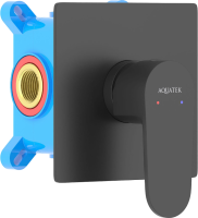 Встраиваемый смеситель для душа и ванны AQUATEK Оберон AQ1266MB С ВНУТРЕННЕЙ ЧАСТЬЮ, матовый черный