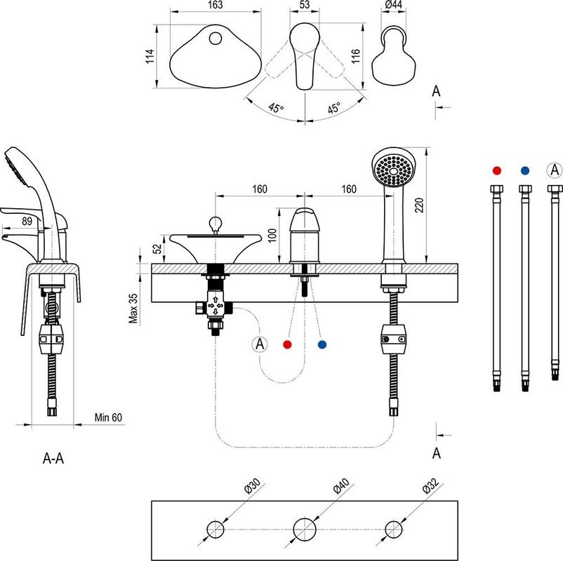 Смеситель на борт ванны Ravak RS 025.00