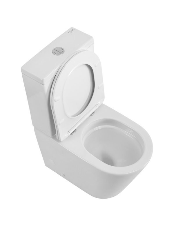 Унитаз-компакт напольный Cezares Liner Tor безободковый, с микролифтом