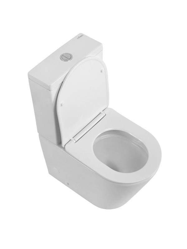 Унитаз-компакт напольный Cezares Liner Tor безободковый, с микролифтом