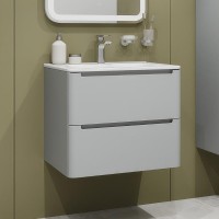 Тумба с раковиной IDDIS Edifice 60 подвесная, светло-серая