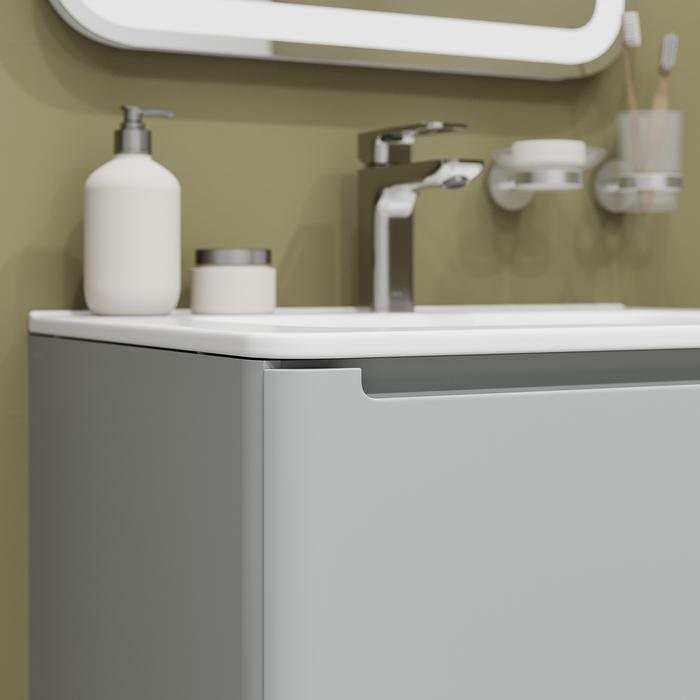 Тумба с раковиной IDDIS Edifice 60 подвесная, светло-серая