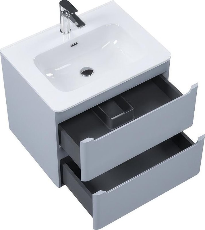 Тумба с раковиной IDDIS Edifice 60 подвесная, светло-серая