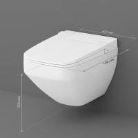 Умный унитаз подвесной AM.PM Inspire V2.0 CCC50A1700SC безободковый с биде