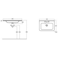 Тумба с раковиной Aquanet Эмбер 60 черная матовая