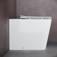 Унитаз приставной напольный Ceramicanova Cubic Rimless CN1809 с микролифтом, безободковый