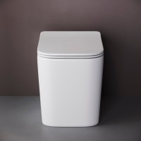 Унитаз приставной напольный Ceramicanova Cubic Rimless CN1809 с микролифтом, безободковый