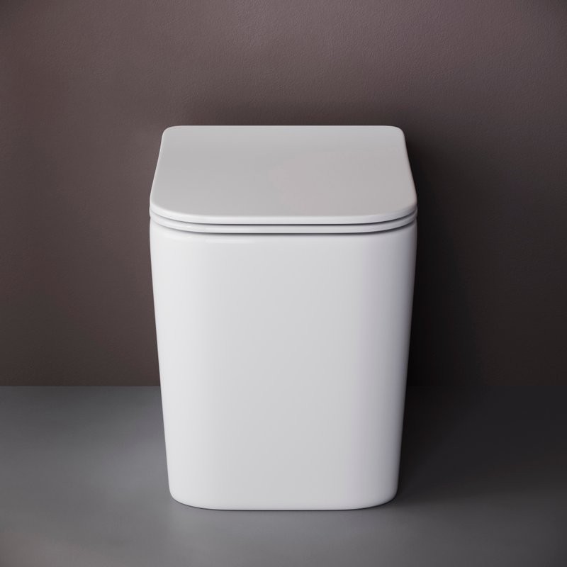 Унитаз приставной напольный Ceramicanova Cubic Rimless CN1809 с микролифтом, безободковый