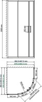 Душевой уголок Wasserkraft Dill 61S01 с поддоном