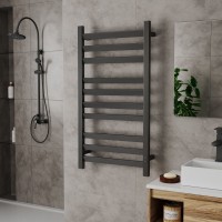 Полотенцесушитель электрический Bauedge Hotel Veer DB-0116 50х100, черный матовый