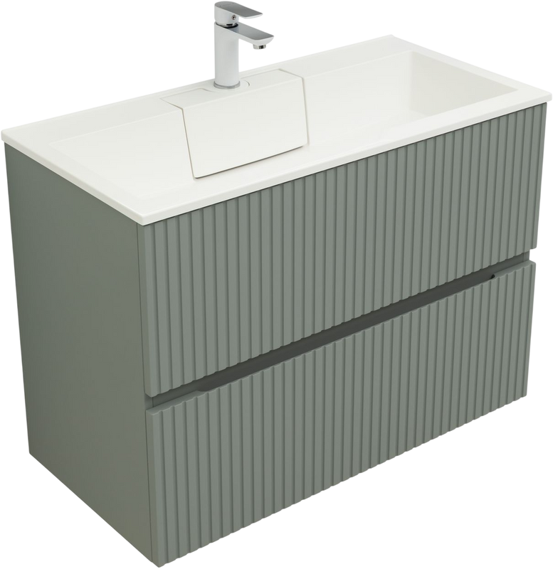 Мебель для ванной комнаты Aquanet Джейн 90 подвесная, мисти грин