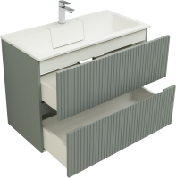 Мебель для ванной комнаты Aquanet Джейн 90 подвесная, мисти грин