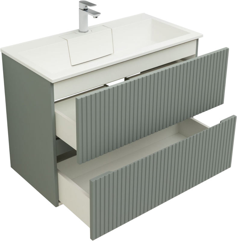 Мебель для ванной комнаты Aquanet Джейн 90 подвесная, мисти грин