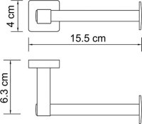 Держатель туалетной бумаги Wasserkraft Dill K-3996