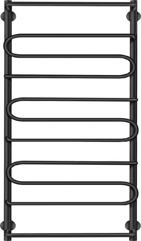 Полотенцесушитель электрический Secado Валенсия 2 100x50 см, подключение справа, матовый черный, лесенка