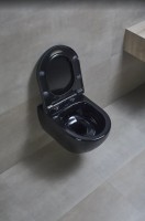 Унитаз подвесной beWash Bogen 88303206 с сиденьем микролифт черный глянцевый