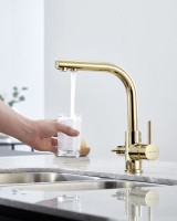 Смеситель для кухни Paulmark Essen Es213011-G золото