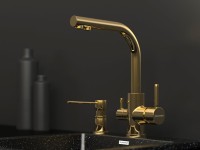 Смеситель для кухни Paulmark Essen Es213011-G золото