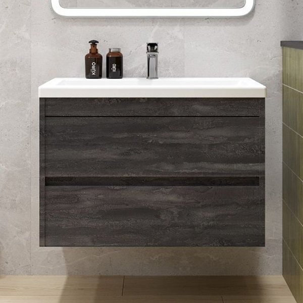 Тумба с раковиной Art&Max Family-M 75 подвесная, iron stone