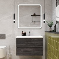 Тумба с раковиной Art&Max Family-M 75 подвесная, iron stone