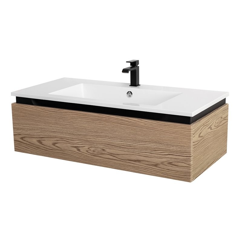 Мебель для ванной комнаты Cezares Slider 100 подвесная, 1 ящик, дуб тангент