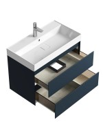 Тумба под раковину без столешницы Aqwella 5 stars Geometria 80 подвесная, 2 ящика, серая