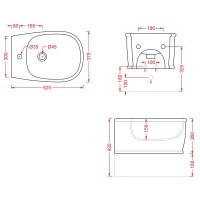 Биде подвесное ArtCeram Atelier ATB001 05 00 белый матовый