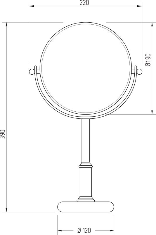 Косметическое зеркало Migliore 21978 без подсветки, двухстороннее, поворотное, хром
