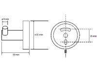 Крючок Bemeta Graphit 156106032 Крючок Bemeta Graphit 156106032