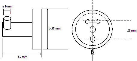 Крючок Bemeta Graphit 156106032