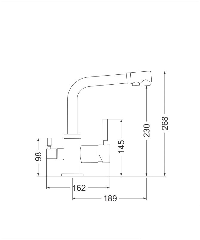 Смеситель для кухни Emar PVD ECB - 3003N PVD Golden