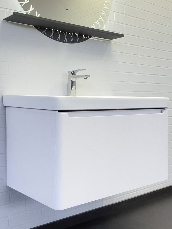 Тумба с раковиной Comforty Арзамас 80-1 подвесная, матовая белая