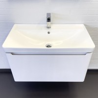 Тумба с раковиной Comforty Арзамас 80-1 подвесная, матовая белая