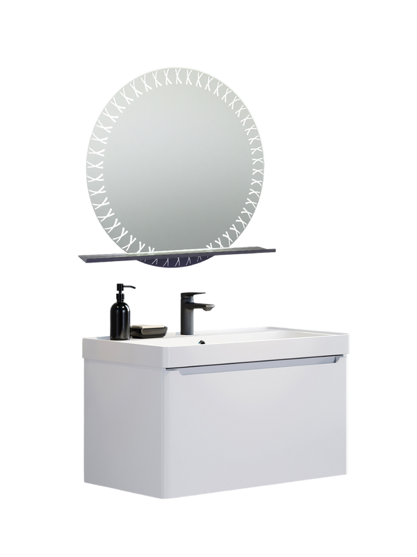 Тумба с раковиной Comforty Арзамас 80-1 подвесная, матовая белая