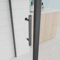 Душевой уголок Veconi Evo 100SP B 130х100 см, профиль матовый черный, стекло прозрачное