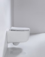 Унитаз подвесной beWash Schutz BKWHR002510 безободковый, с микролифтом, белый глянец