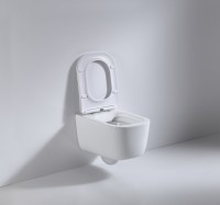 Унитаз подвесной beWash Schutz BKWHR002510 безободковый, с микролифтом, белый глянец
