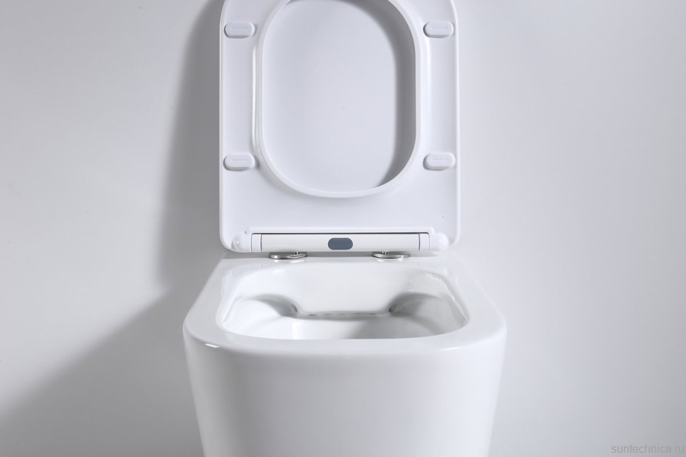 Унитаз подвесной beWash Schutz BKWHR002510 безободковый, с микролифтом, белый глянец