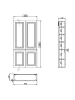 Шкаф-пенал для ванной Caprigo Wales 80 матовый белый