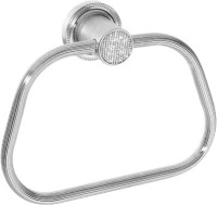 Набор Дозатор Boheme Royal Cristal Chrome подвесной + Стакан Chrome подвесной + Полотенцедержатель Chrome + Ершик Royal Cristal Chrome подвесной + Держатель Chrome с крышкой