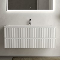 Тумба с раковиной Sancos Snob R 120 см, bianco, раковина CN7017