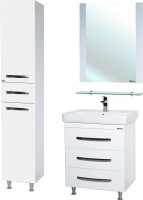 Зеркало Bellezza Рокко 60 белое, с полкой