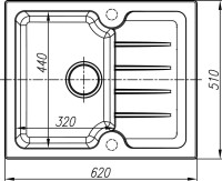 Мойка кухонная Dr. Gans Lora 620 черный Мойка кухонная Dr. Gans Lora 620 черный