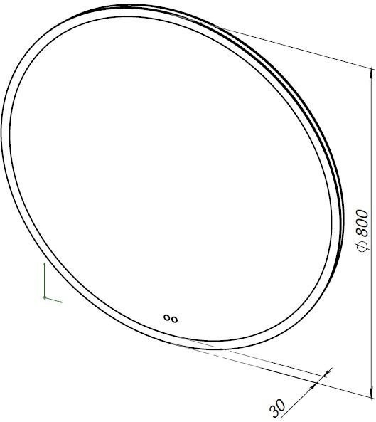 Зеркало круглое Aquanet Арт D 800 LED RGB с подсветкой, белое