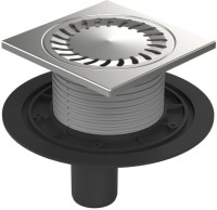 Душевой трап AZARIO DN50 15х15 см вертикальный слив, универсальный (AZ-384 E)