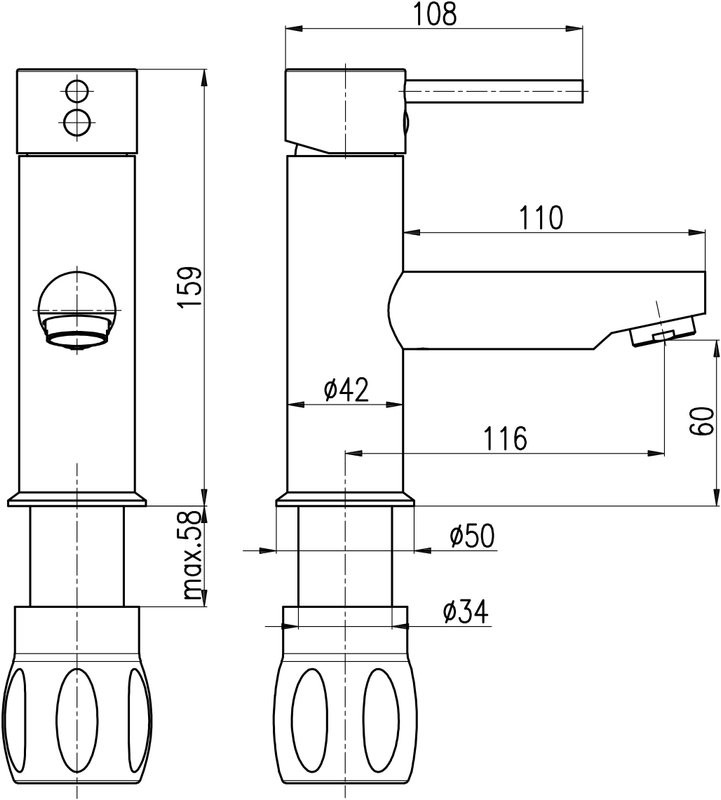 Смеситель для раковины Rav Slezak Seina SE926.5Z золото