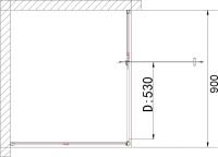 Душевая дверь в нишу Niagara Nova NG-63-9A 90 см, хром
