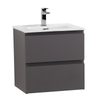 Тумба с раковиной BelBagno Kraft 39 50 подвесная, матовая темно-серая, раковина bb500/390etl