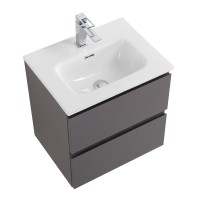 Тумба с раковиной BelBagno Kraft 39 50 подвесная, матовая темно-серая, раковина bb500/390etl